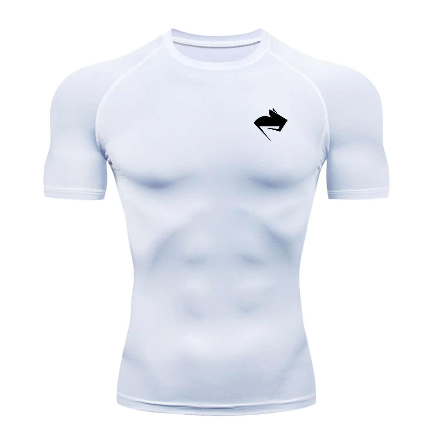 WHITE COMPRESSED T-SHIRT