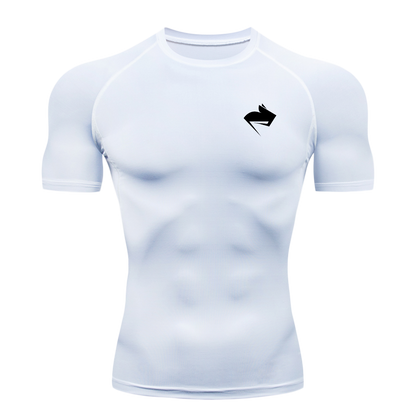 WHITE COMPRESSED T-SHIRT