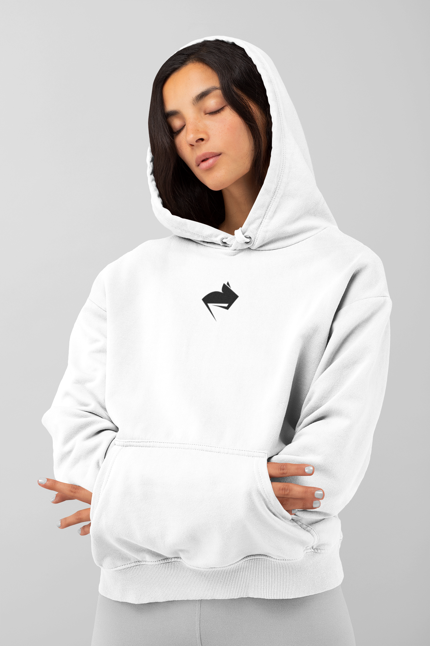 WHITE  GYMRAT HOODIE