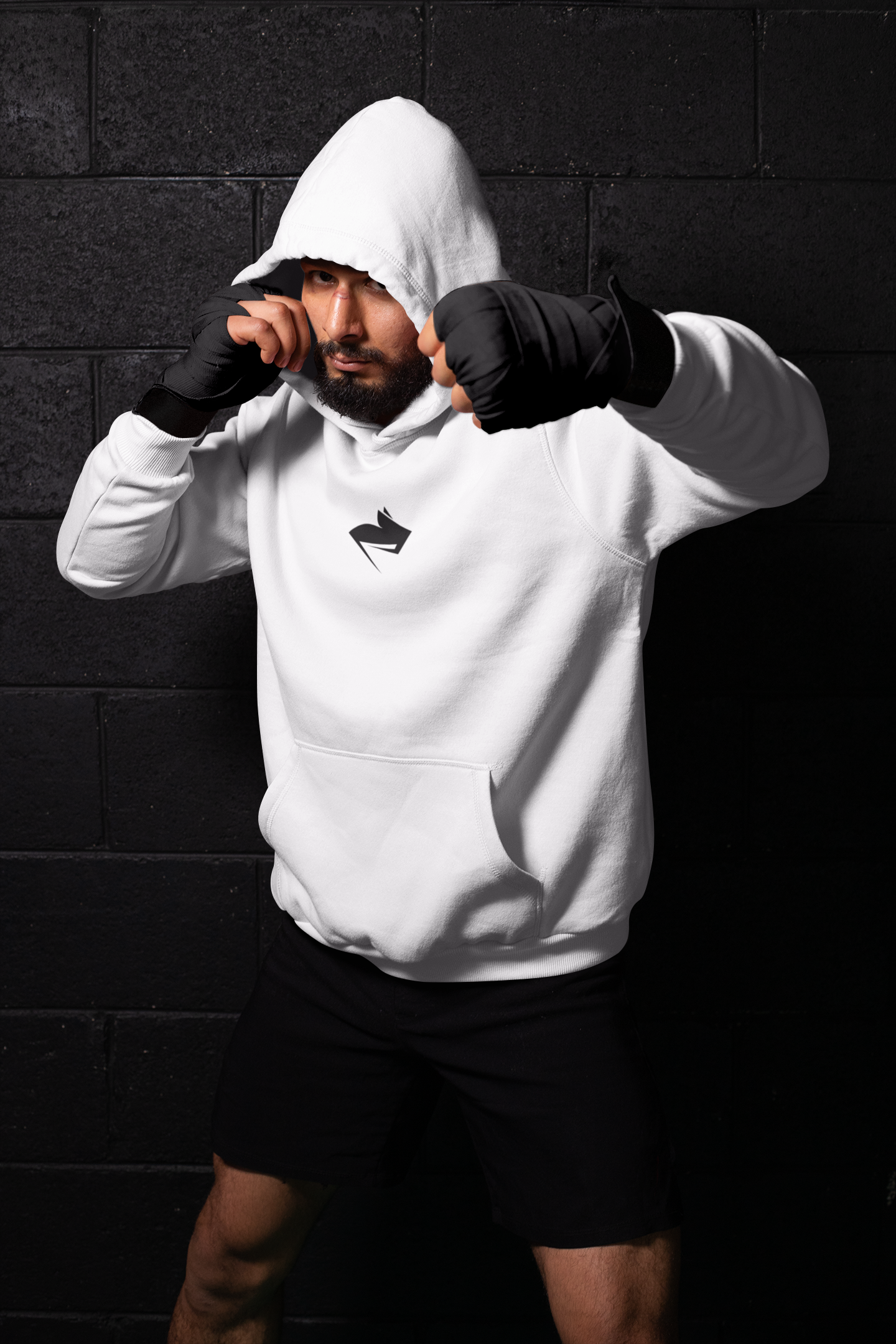 WHITE GYMRAT HOODIE